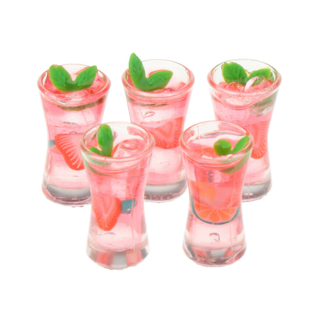 10 lot 1/12 Mint Cocktail Glasses Drinks Kitchen Pub Bar DIY Life Scenes