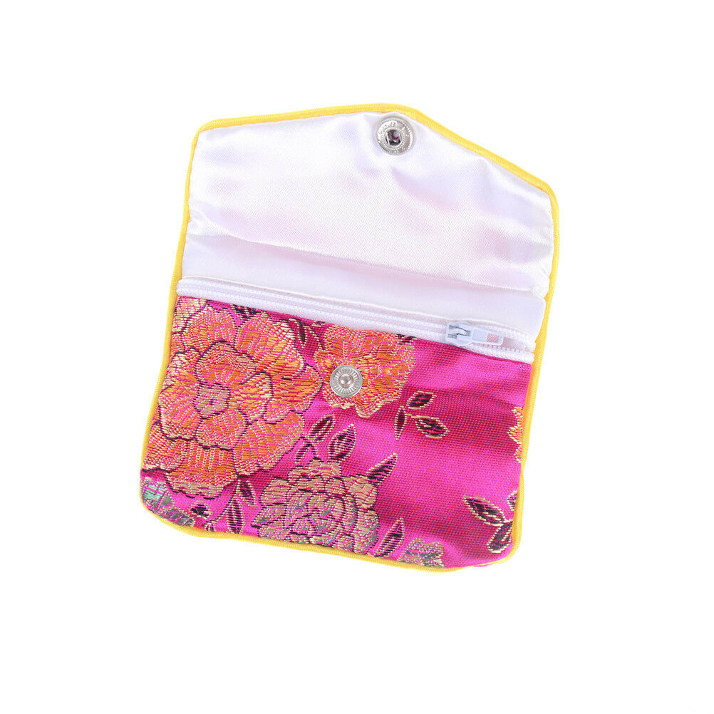 5Pcs Jewellery Jewelry Silk Pouch Packaging Bags Wedding Party Gift