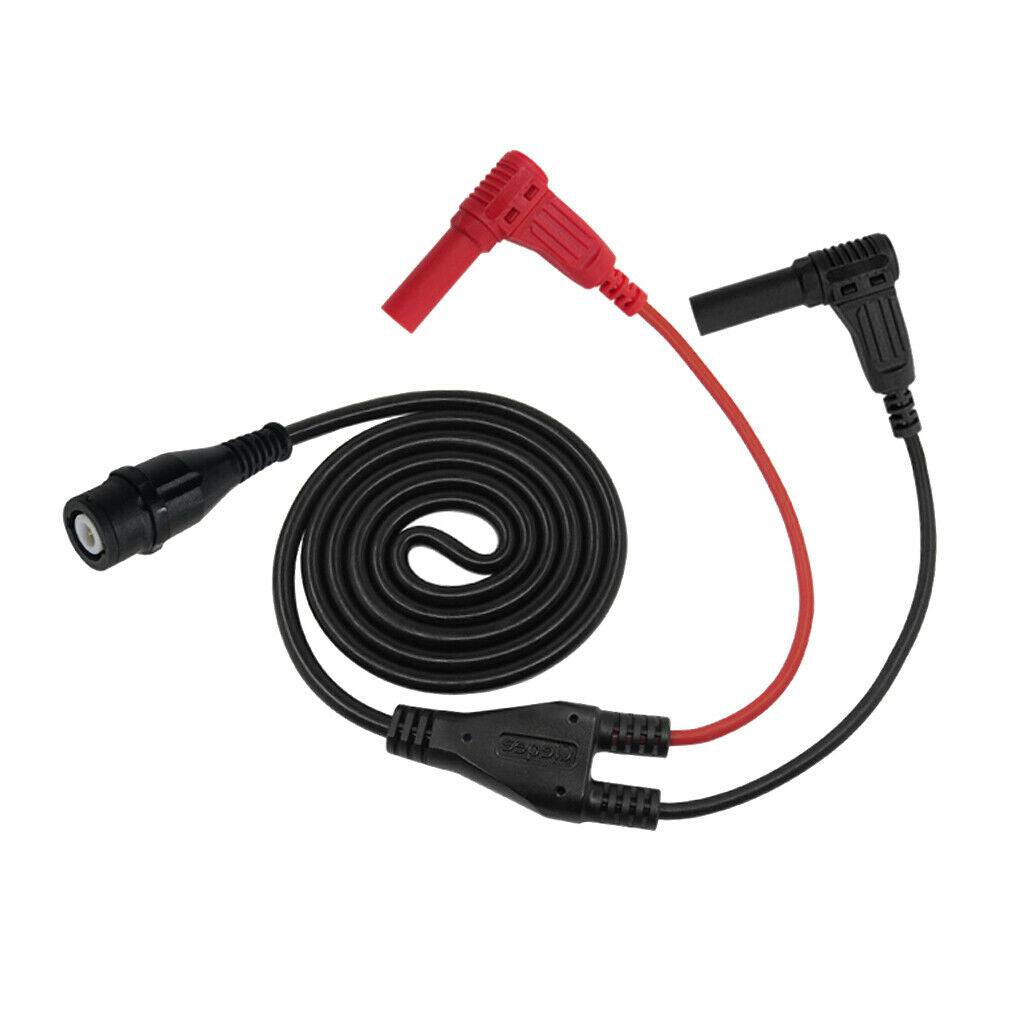 2 Packs BNC Male to Dual 4mm Banana Plug Oscilloscope Test Lead Cable 120CM Q9