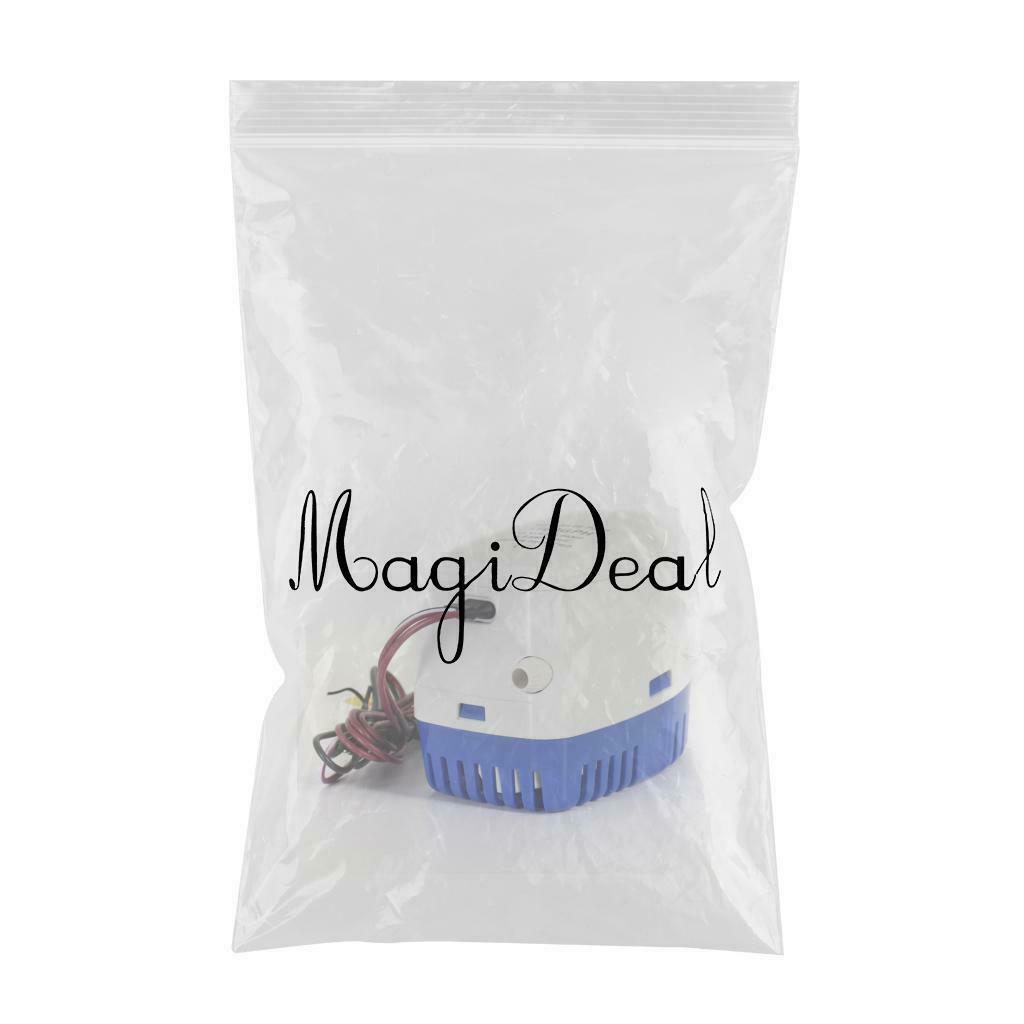 2x Automobile Bilge Water Pump Auto Motor for Boat Submersible White+Blue