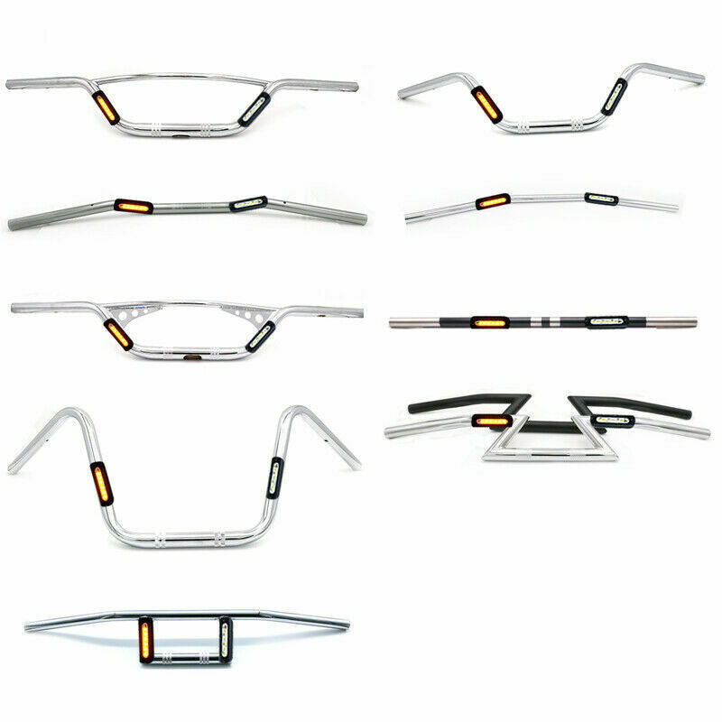 25mm 22mm Handlebar Chrome Signal Bar Light Waterproof Handlebar Light Universal