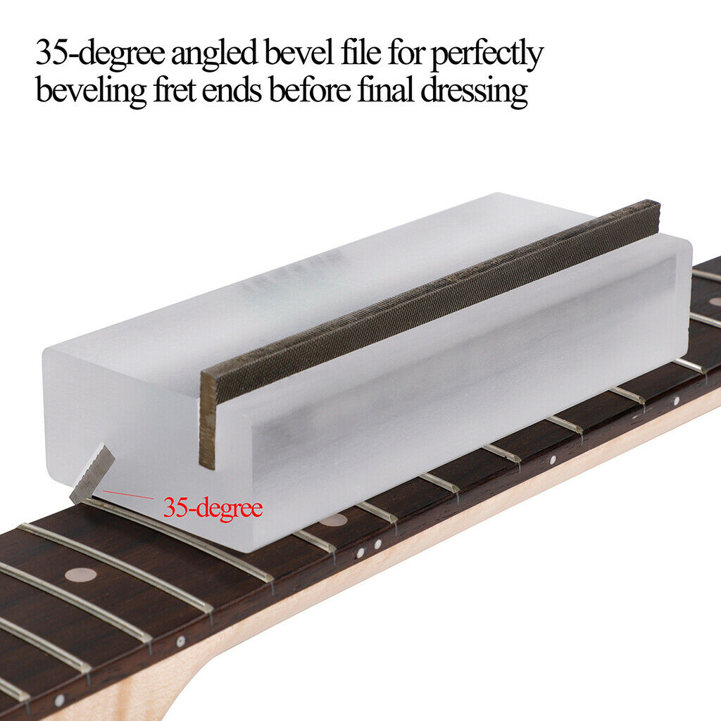 1x Guitar Fret Beveling File for Fret End Dressing (35 and 90 degrees)