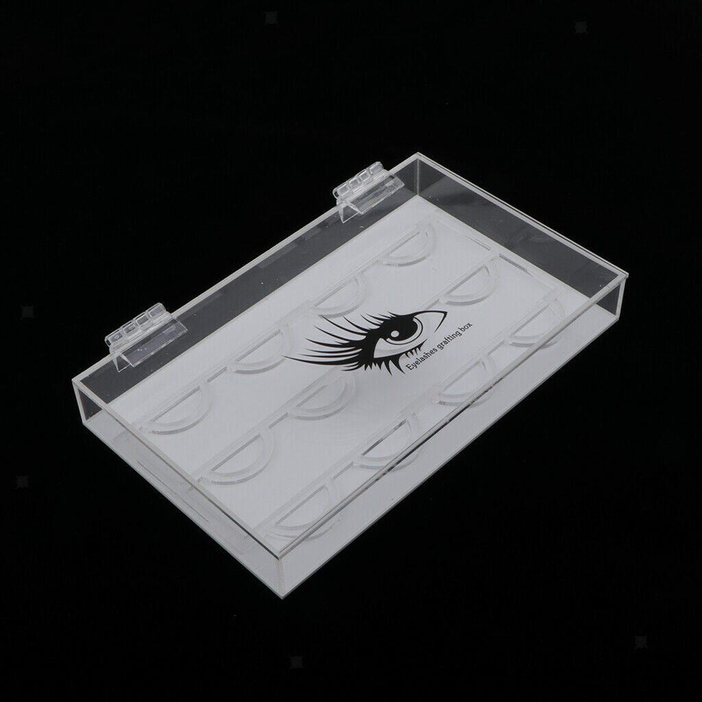 Clear False Eyelash Storage Display Box Container Holder Compartment Case