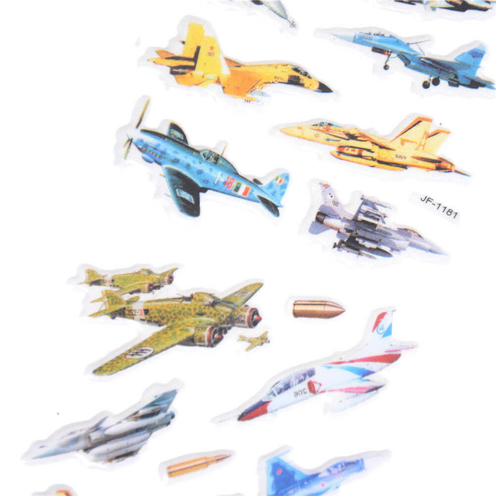6Sheets Creative Airplane Flying Scrapbooking Bubble Stickers Reward Kids .l8
