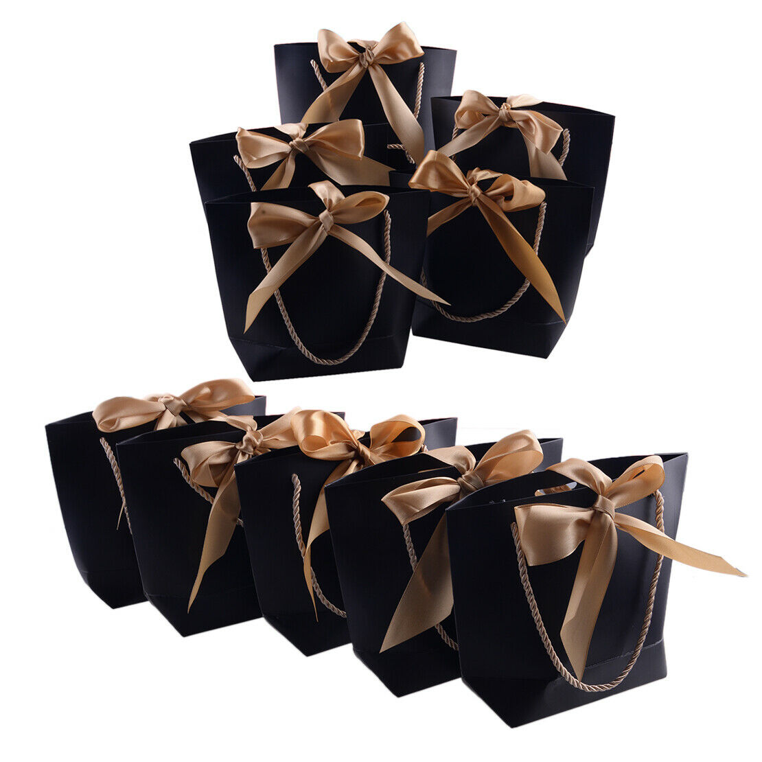 10x Paper Gift Bags Apparel Makeup Boutique Packing Bag Party Clothing Cosmetic