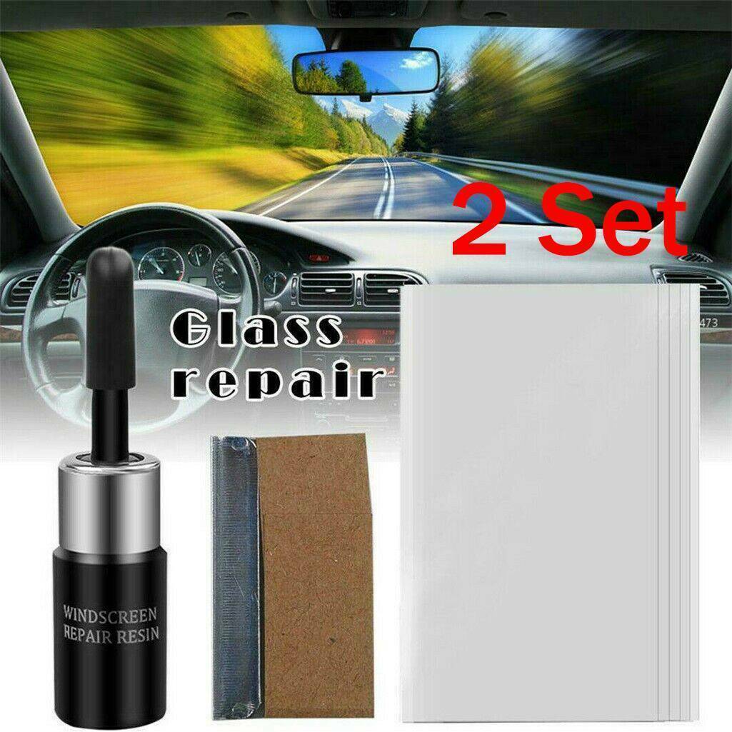 2 Automotive Glass Nano Repair Fluid Car Window Glass Crack Chip Repair Tool Kit
