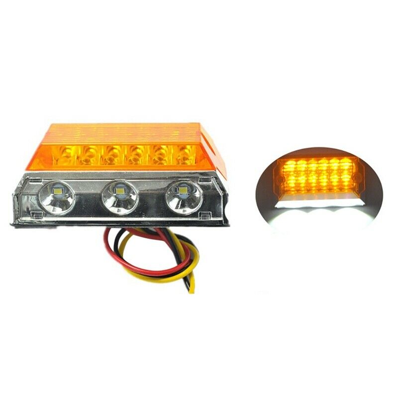 2Pcs 24V 15LED Side Light Indicator Light Suitable for Truck Trailer Z6R9