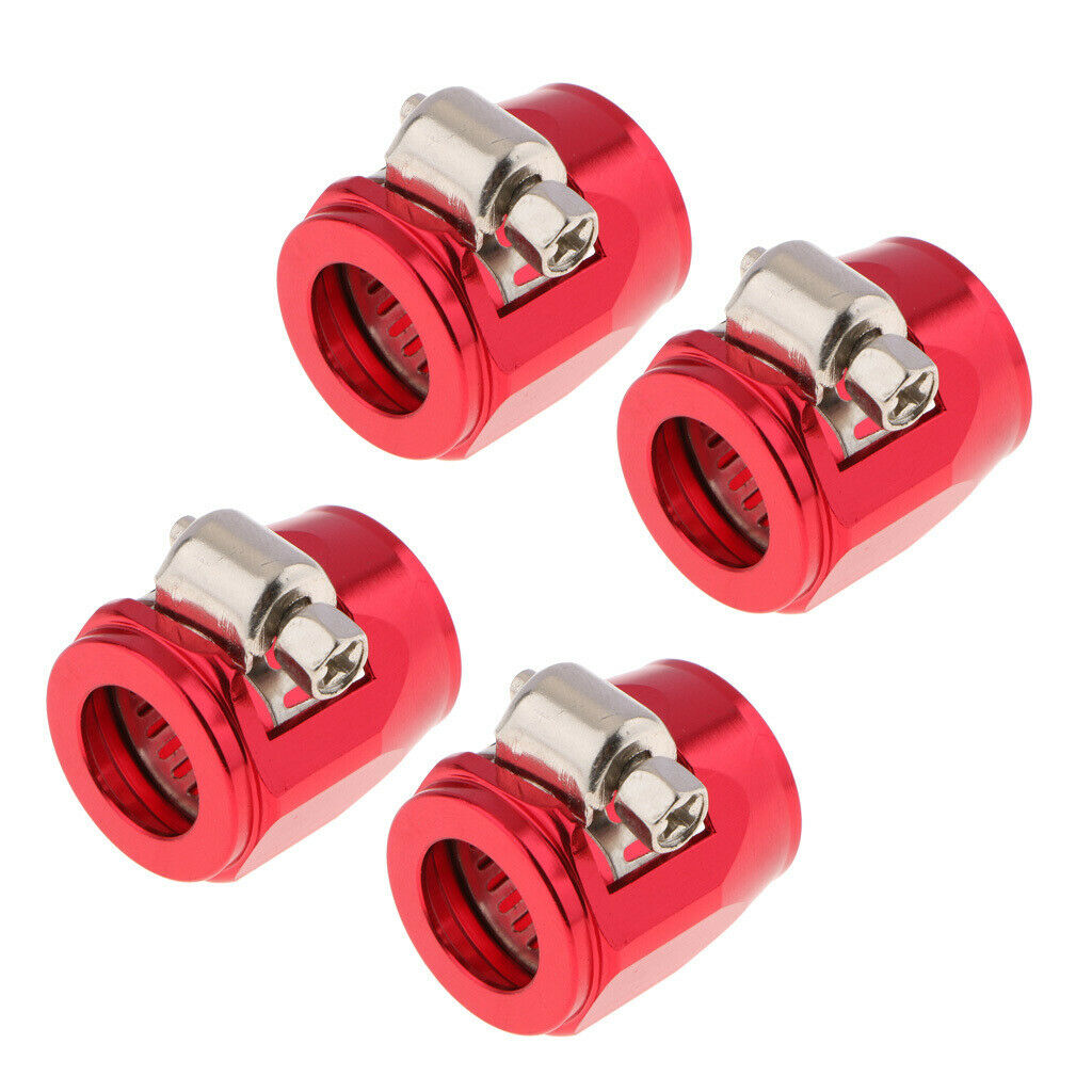 4 Pcs. Anodised Aluminum Hose Clamps Hose Clamps, Î¦ 13-18mm Adjustable