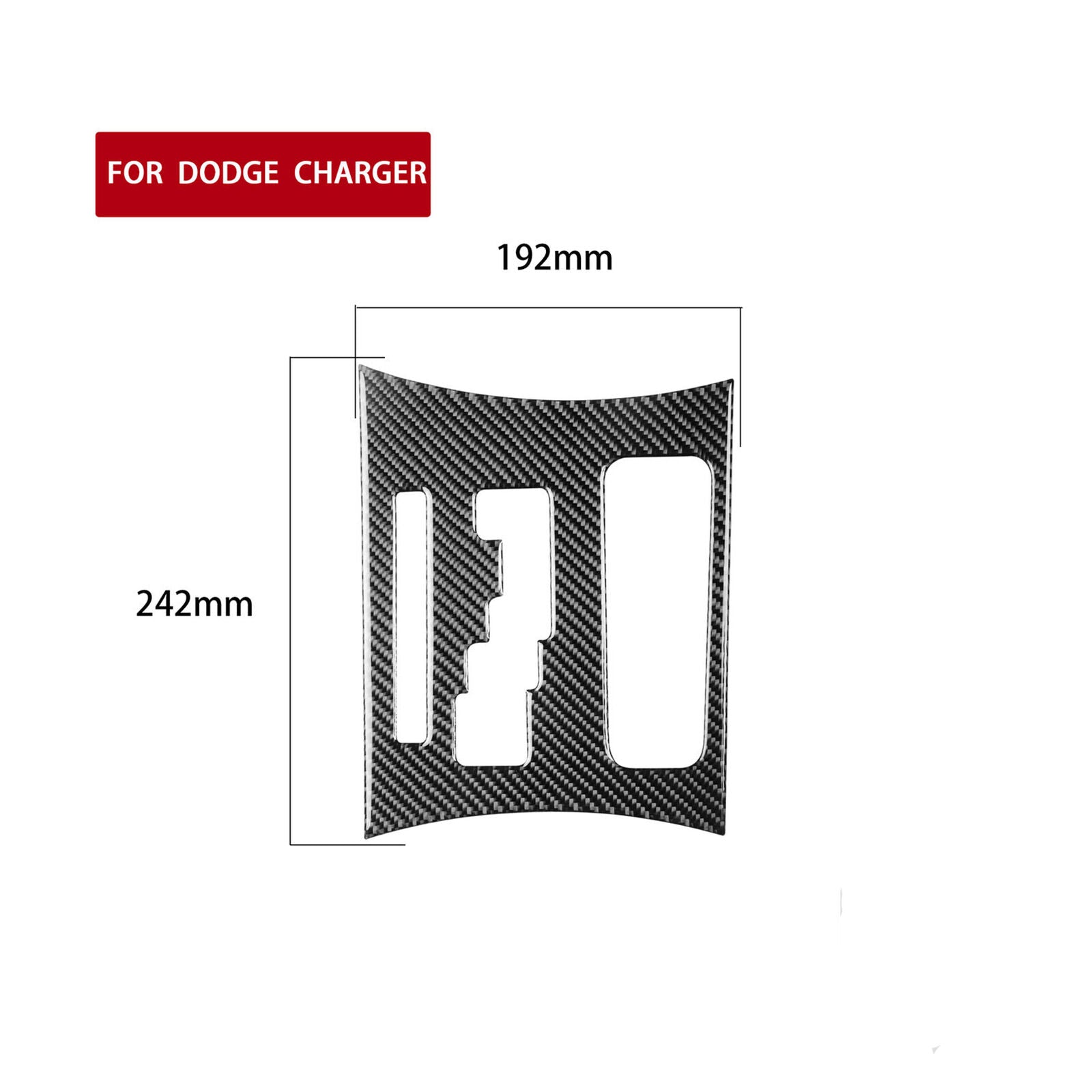 Carbon Fiber Automatic Gear Shift Panel Cover Trim For Dodge Charger 2011-2014