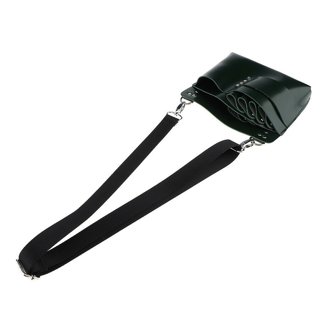 Artificial Leather Hair Scissors Bag Pet Hairdressing Tool Pouch Holder Green