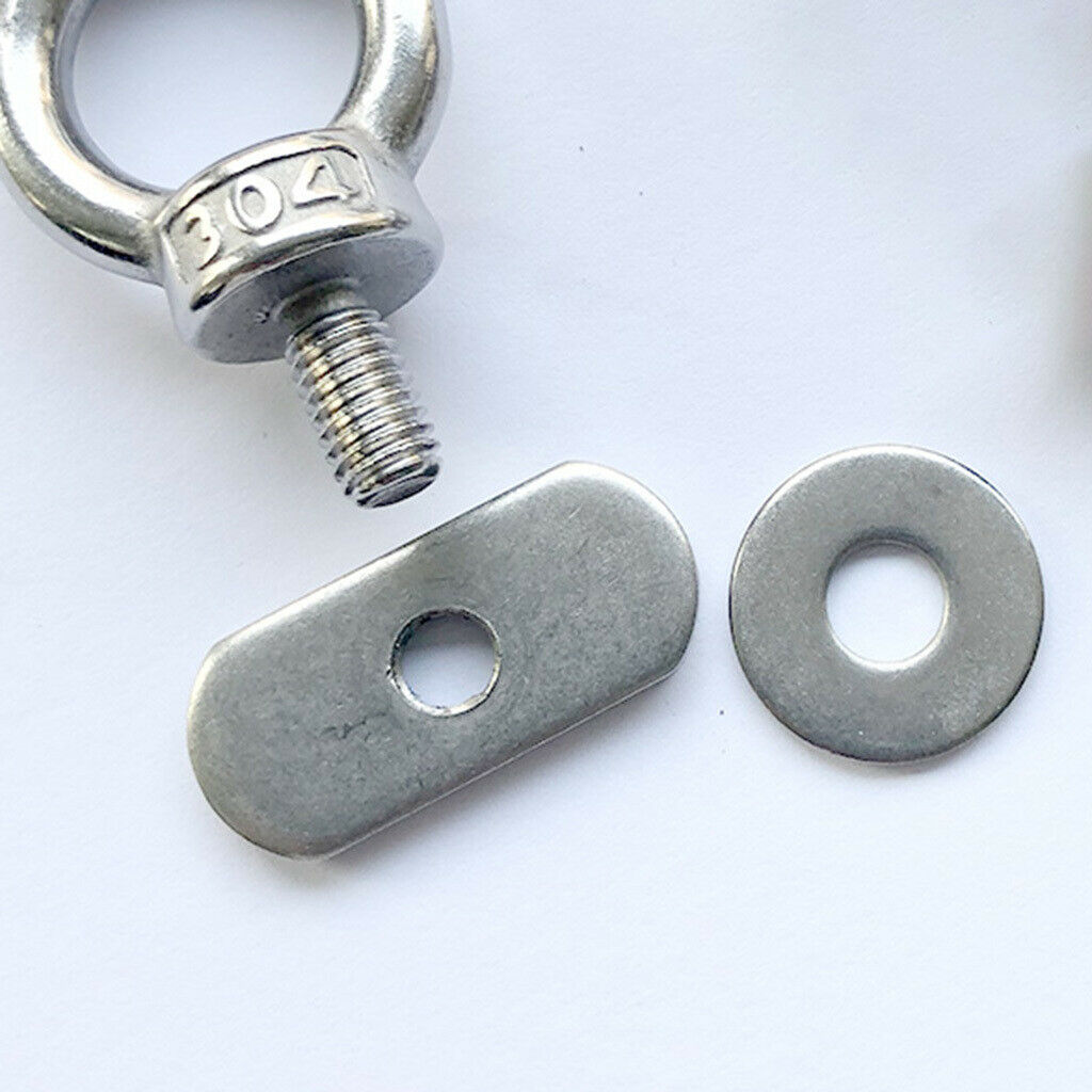 2x Canoe Track Rail Mounting Tie Down Screws Bungee Cord Eyelet Fitting