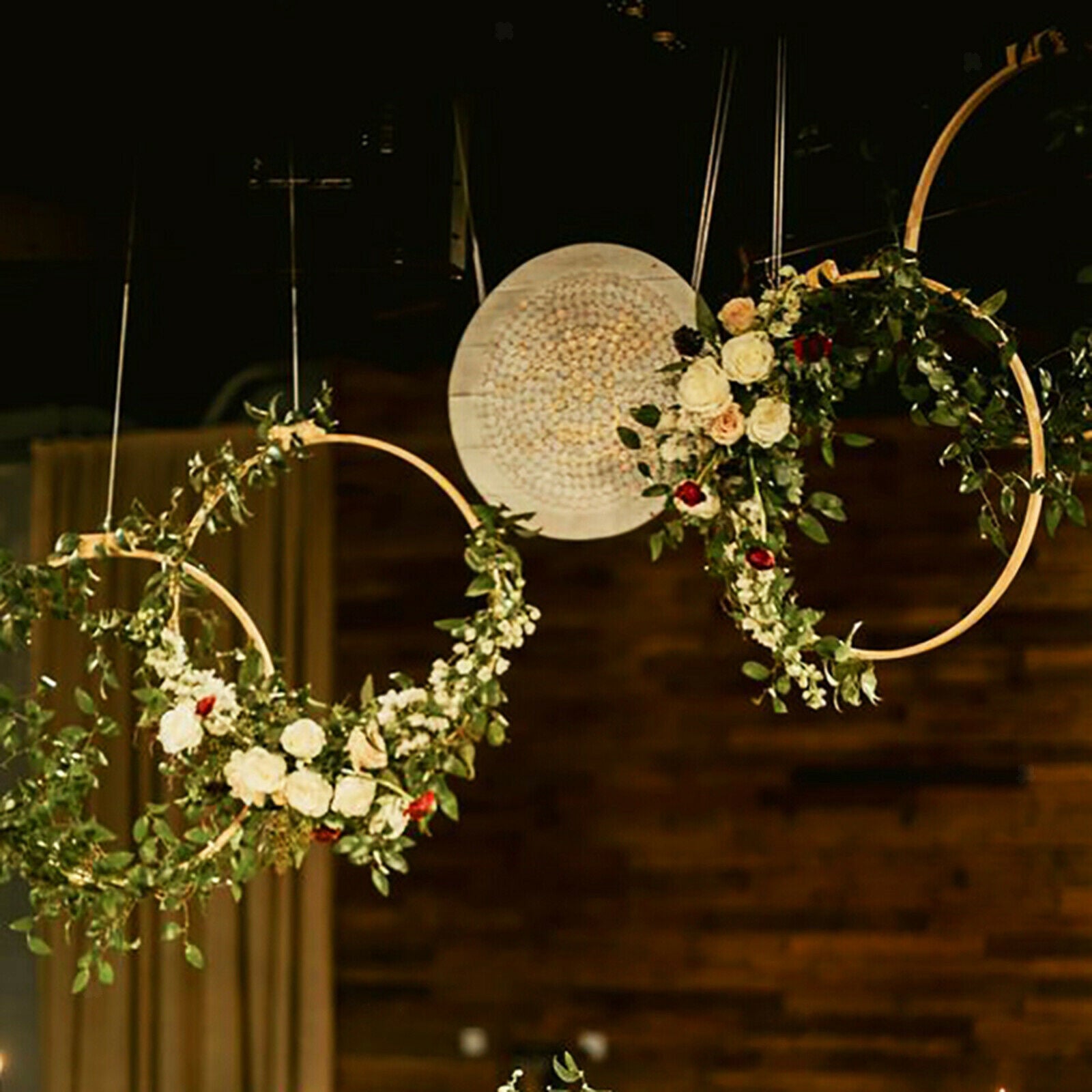 2x Wooden Embroidery Hoops Macrame Ring DIY Dream Catcher Wedding Home Party