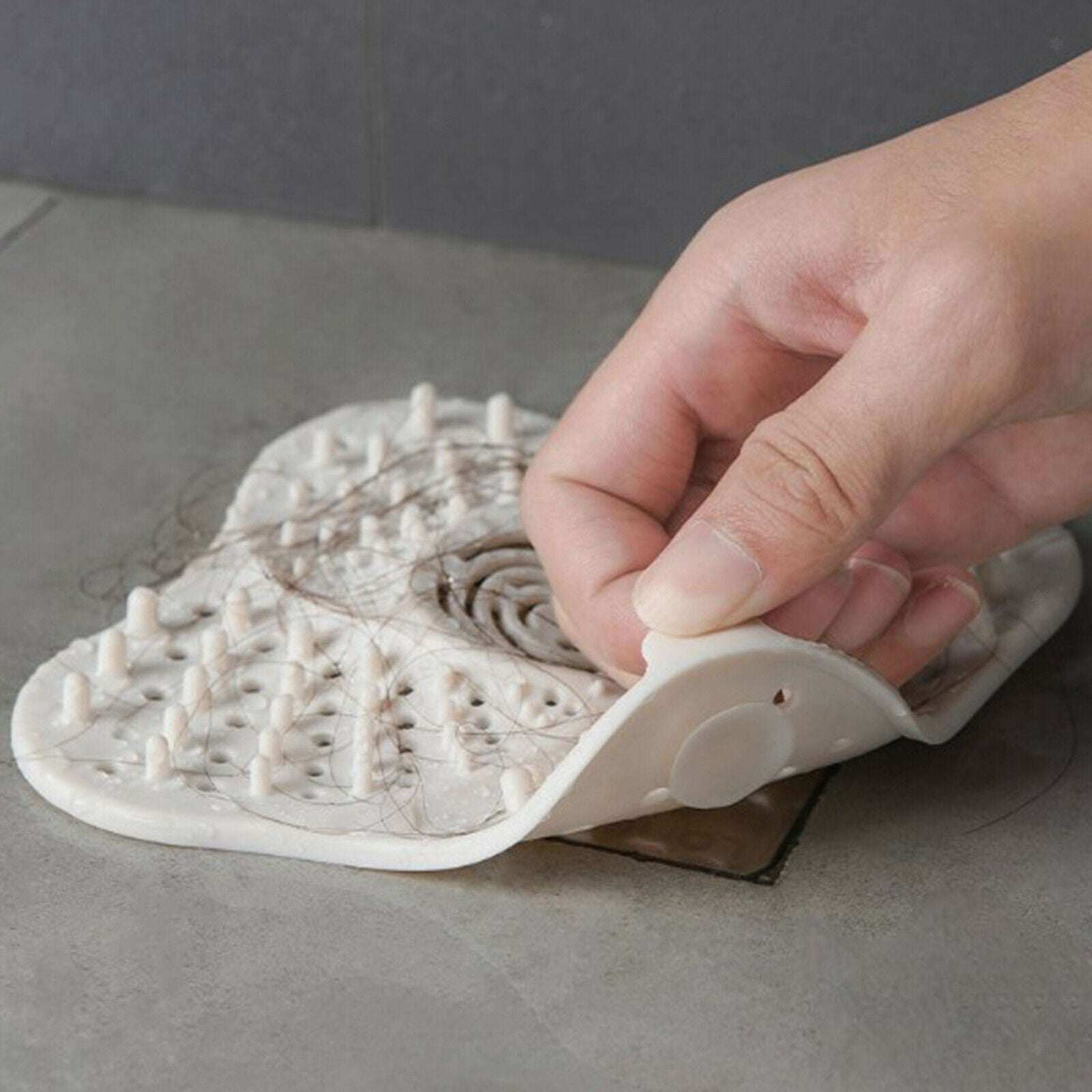 2X Bathroom Drain Hair Catcher Bath Stopper Water Sink Strainer Filter  White