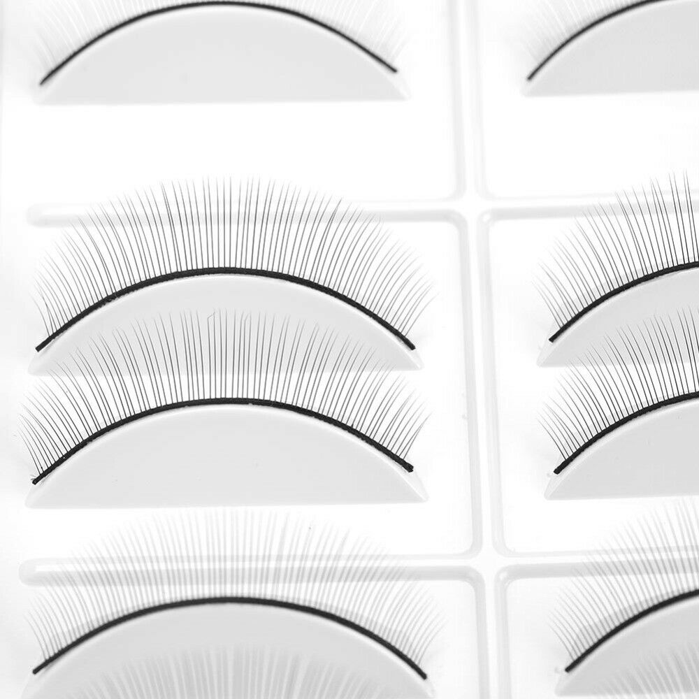 10 Pair Training False Eyelashes Extension Practice Makeup Eye Lashes Grafting