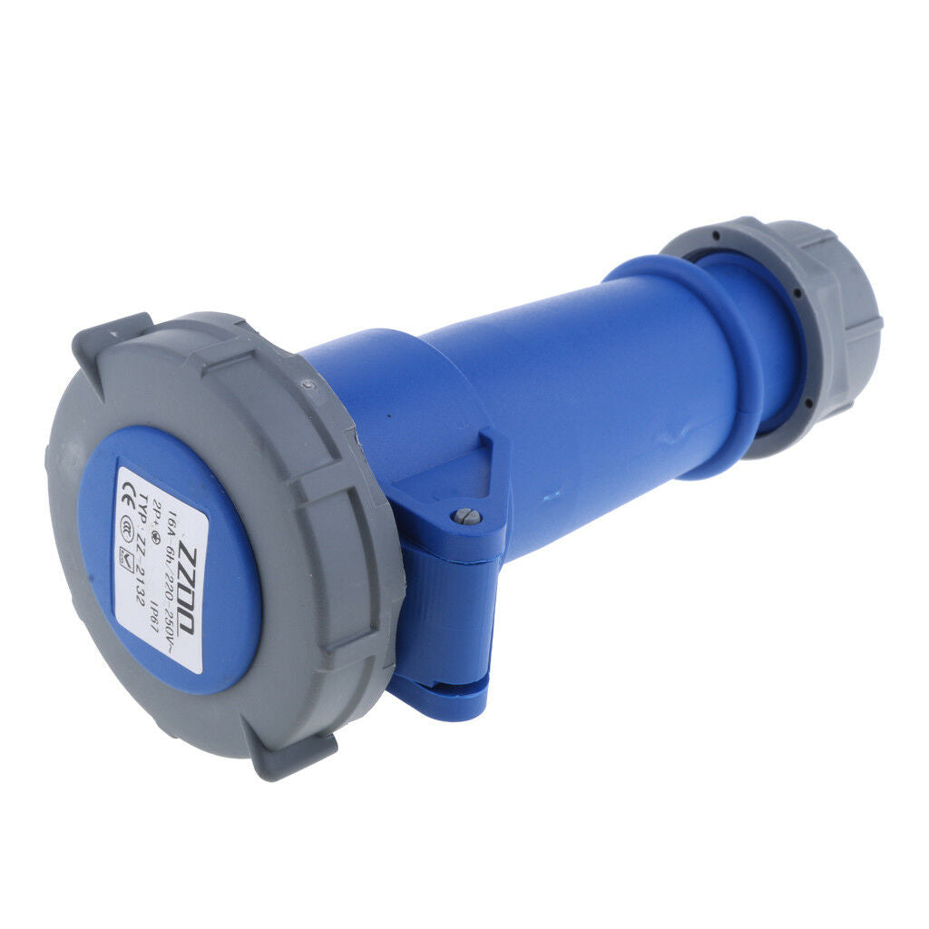 IP67 Waterproof Cable Wire Inline Coupler Connector Socket Plug 16A 2P+E