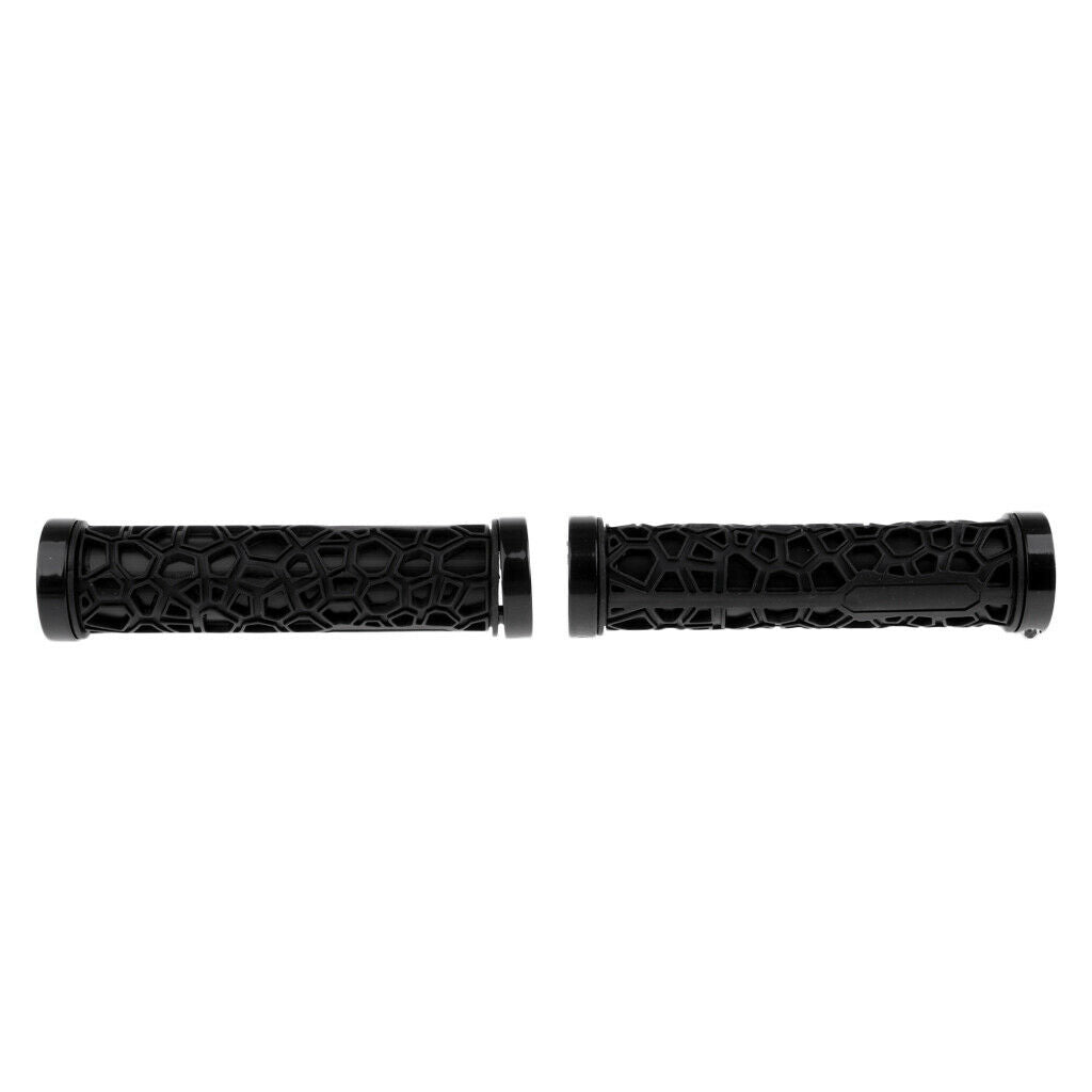 Bike MTB Bicycle Handlebar Fixed Gear Lock-on Rubber Anti-Slip Grips  Black