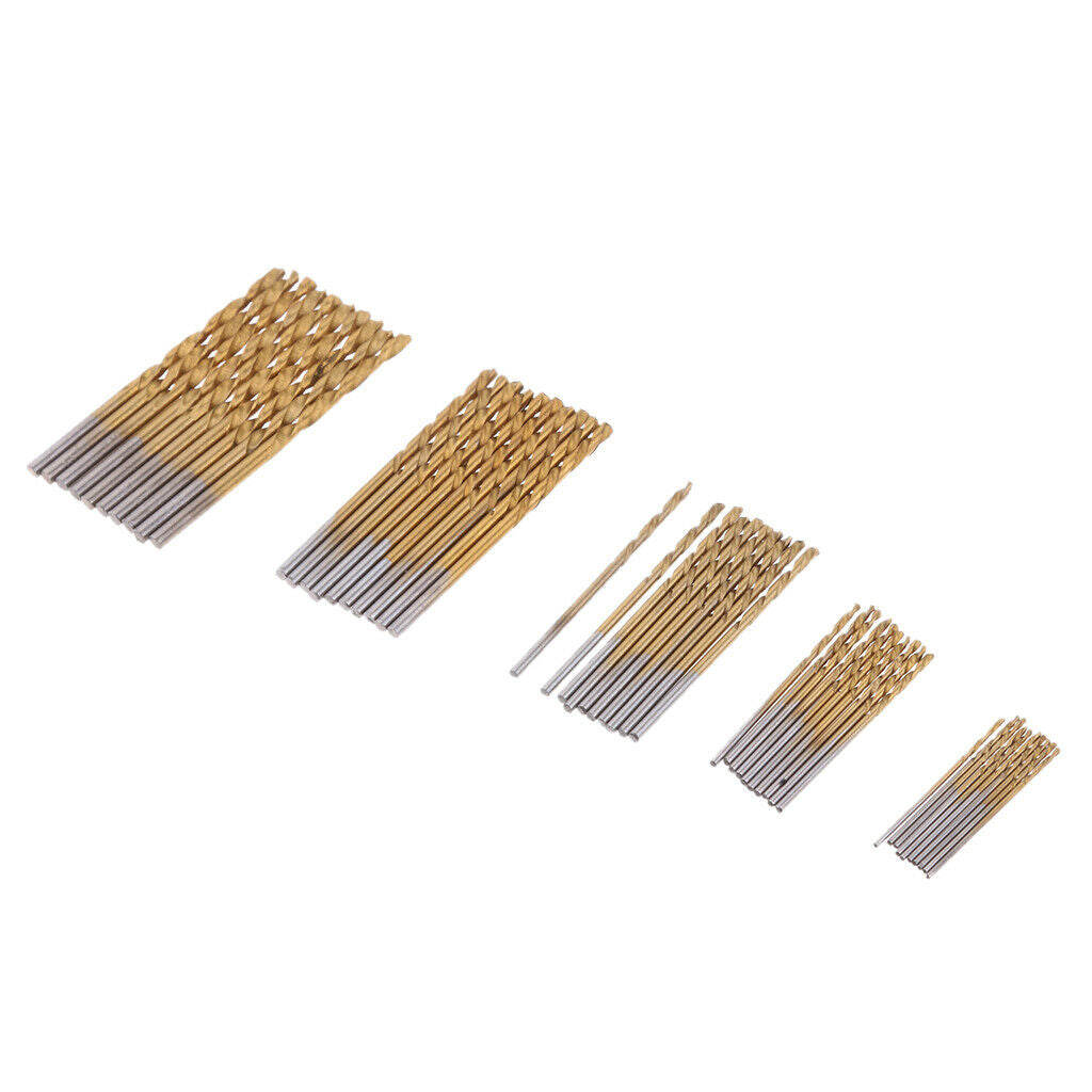 100x Professional Hss 1.0mm, 1.5mm, 2.0mm, 2.5mm,3.0mm Drill Bit Twist Drill
