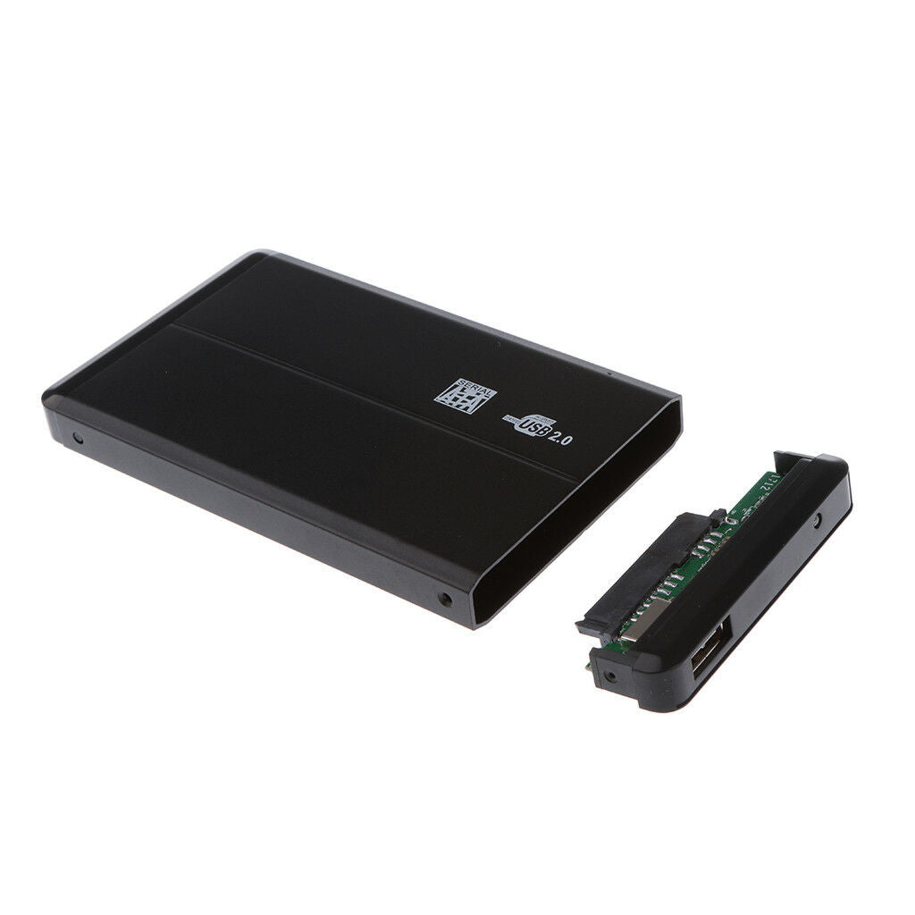 USB 2.0 HDD SATA External Hard Drive Disk Enclosure Case for 2.5"SATA Black
