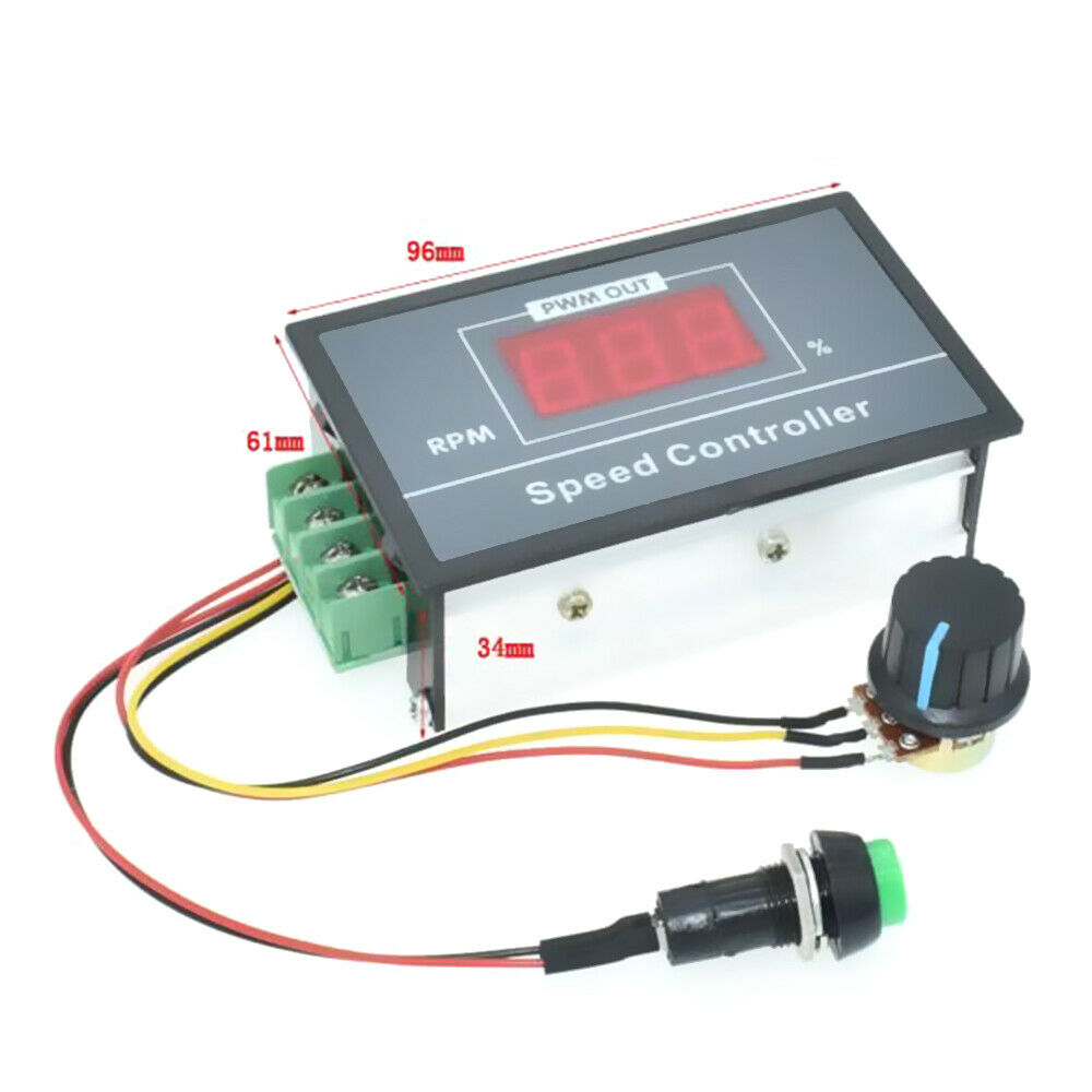 30A Pwm Display 0~100% Adjustable 6V 12V 24V 48V Motor Speed Controller Display