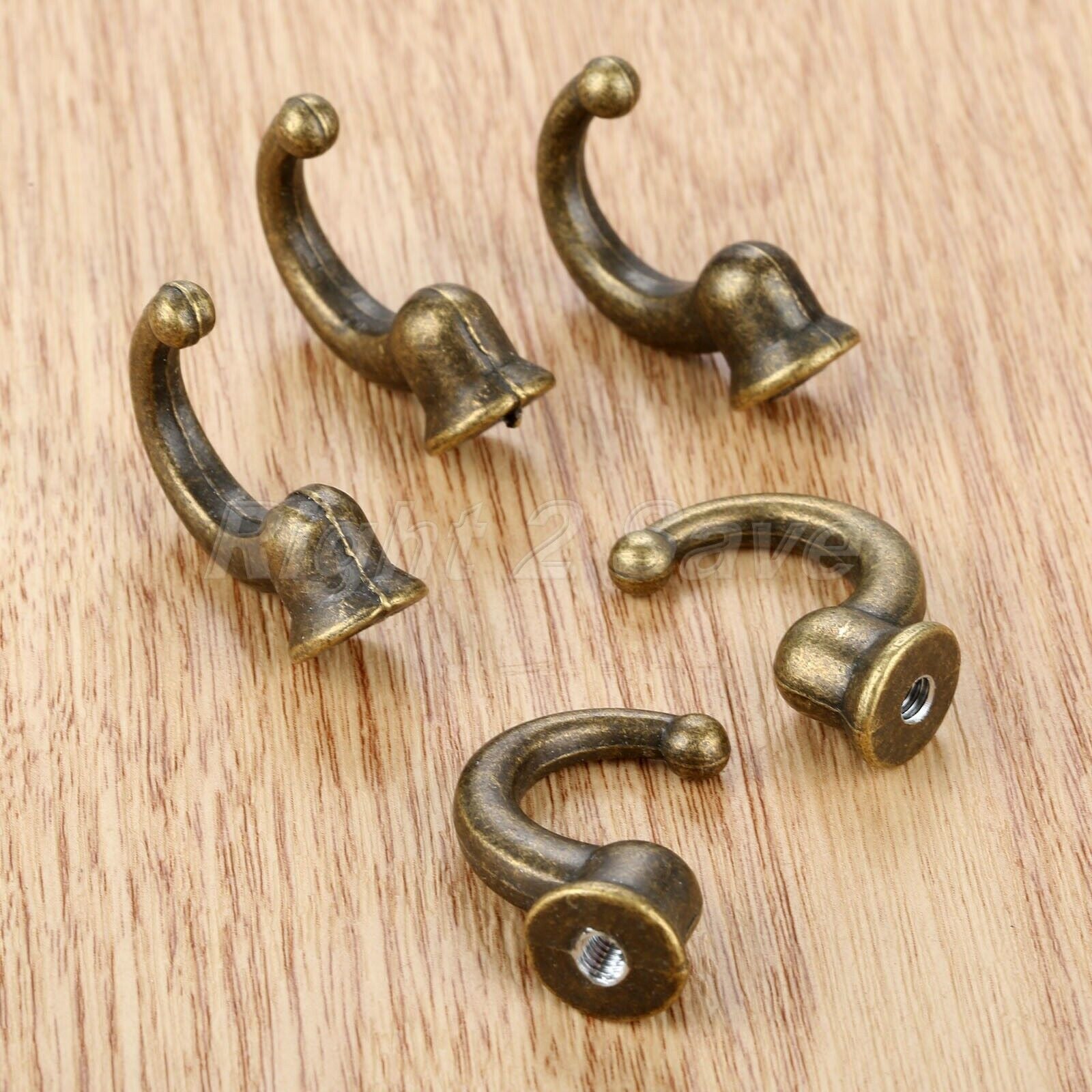 5pcs Wall Mounted Bathroom Kitchen Door Hook Towel Clothes Hat Hanger 11mm*29mm
