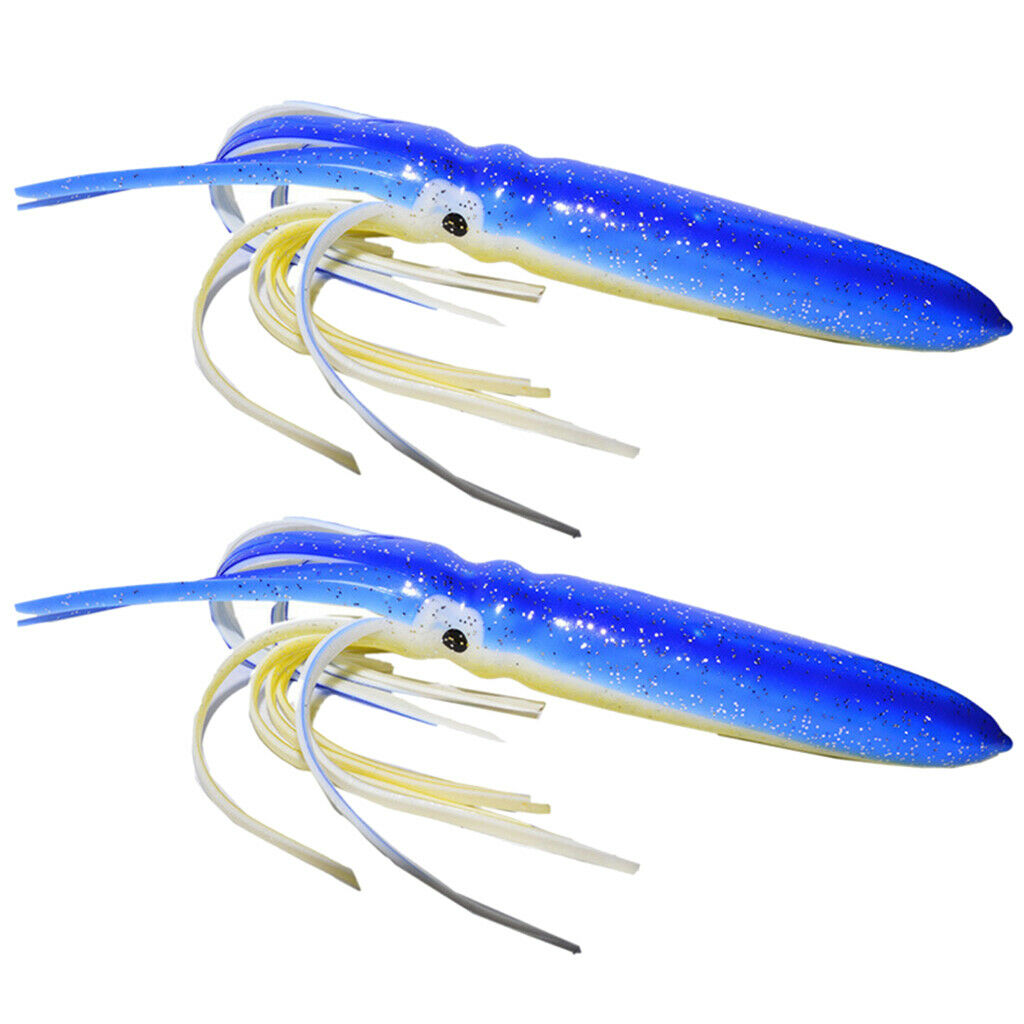 2PCS Octopus Rock Lures Soft Squid Fishing Lures Squids