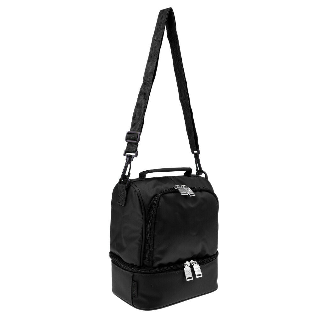 Dual Compartment Insulated Camping Cooler Bag Travel BBQ Picnic Tote Black