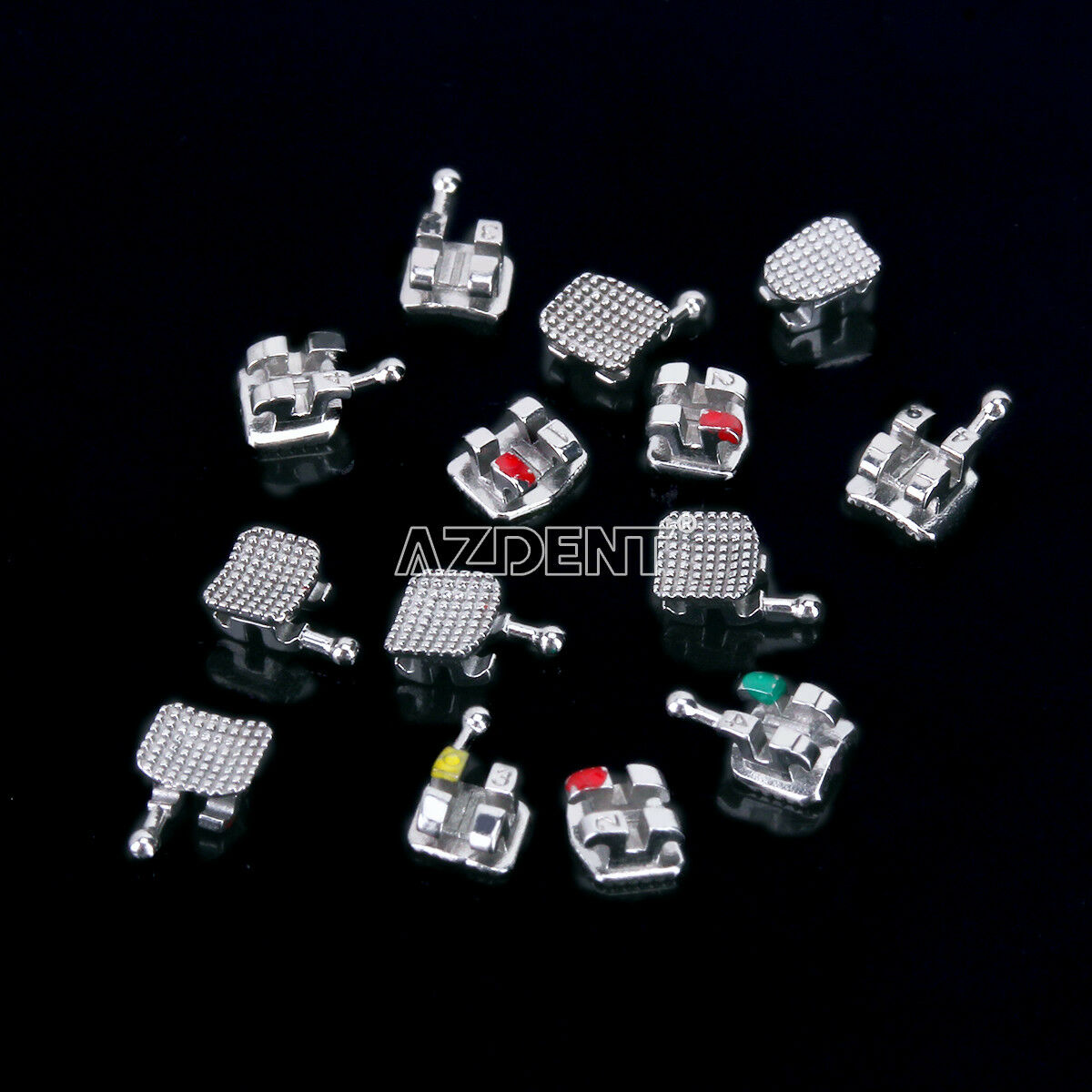 Orthodontic Metal Bracket Monoblock AZDENT Mini Roth 018 345 Hooks High Quality