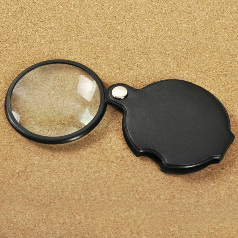 Mini 5X 60mm Magnifying Glass Loupe Lens Jewelry Pocket Folding Magnifier