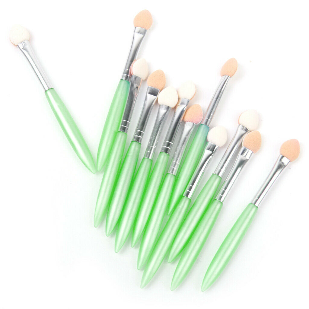 12 Pieces Double Sided Oval Tipped Eyeshadow Eyebrow Brushes Applicators Set