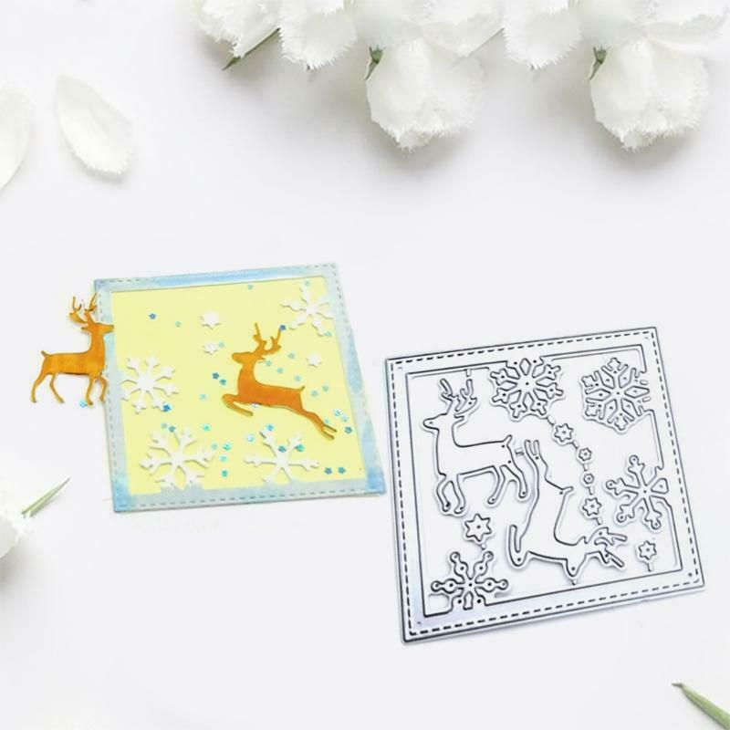 Snowflake Elk Box Carbon Steel Cutting Dies DIY Scrapbooking Photo Album Making