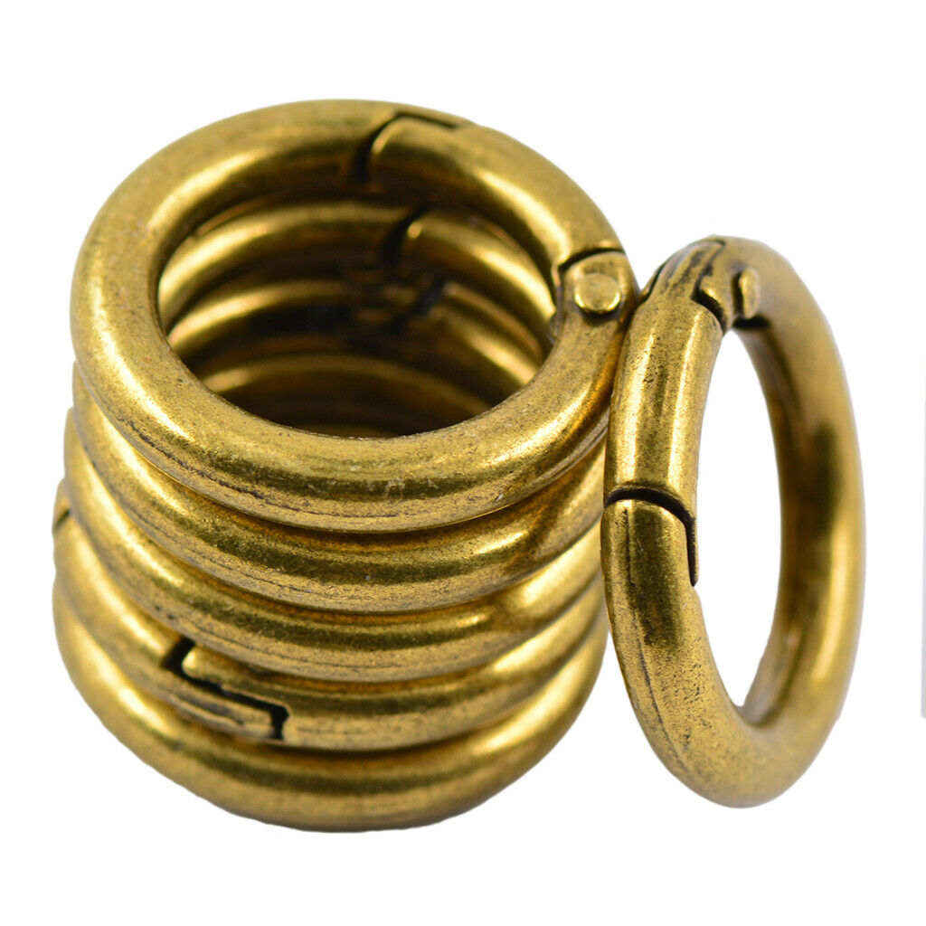 36x 0.98" Round Spring Snap Hooks Zinc Alloy Organizing Accessory Buckle