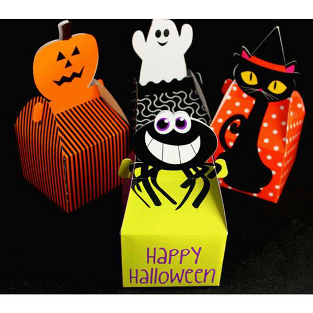 Happy Halloween Paper Treat Boxes Trick Or Treat Party Loot Gift  Favour Box