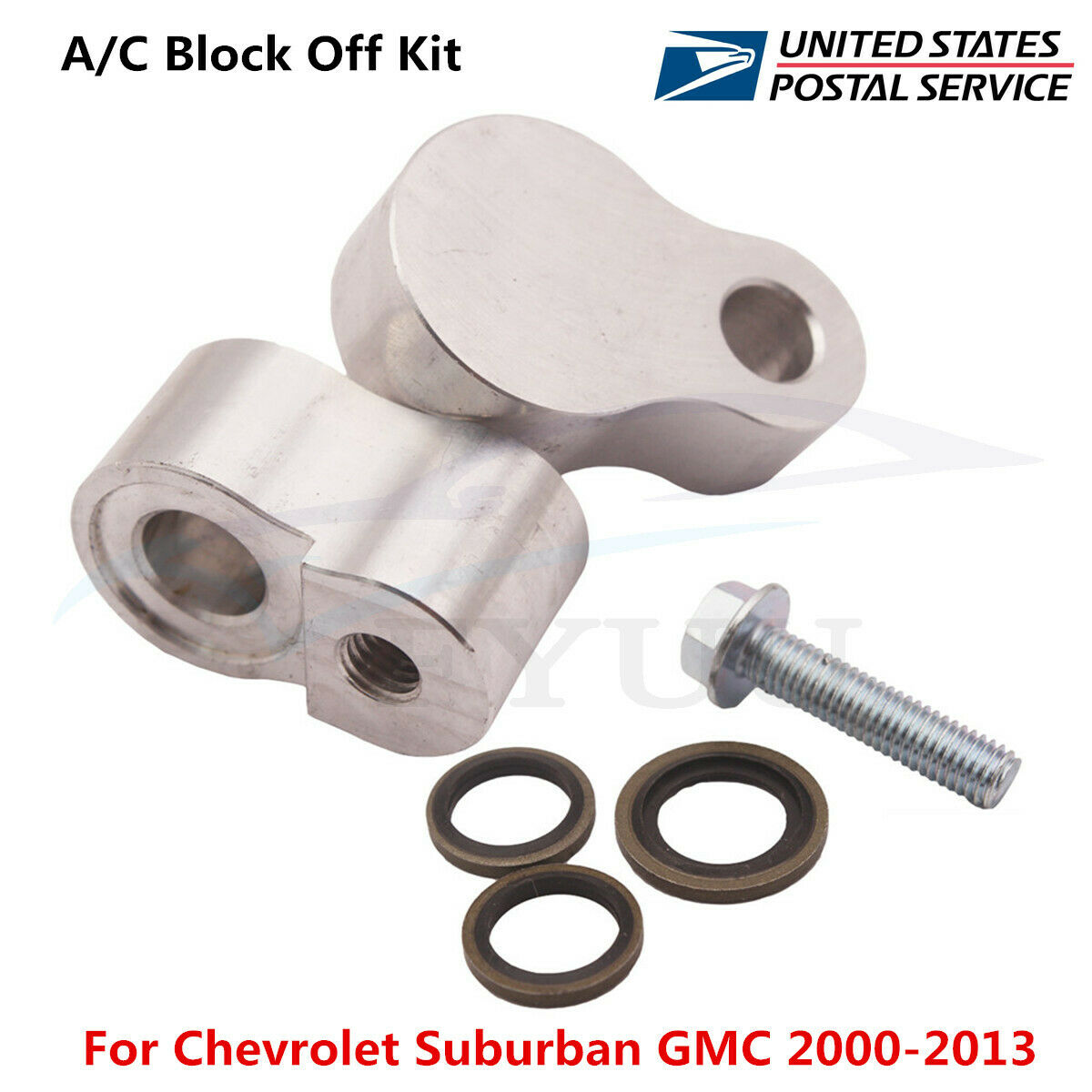 Aluminum Billet Rear A/C Block Off Kit For 2000-2013 Chevrolet Suburban GMC -USA