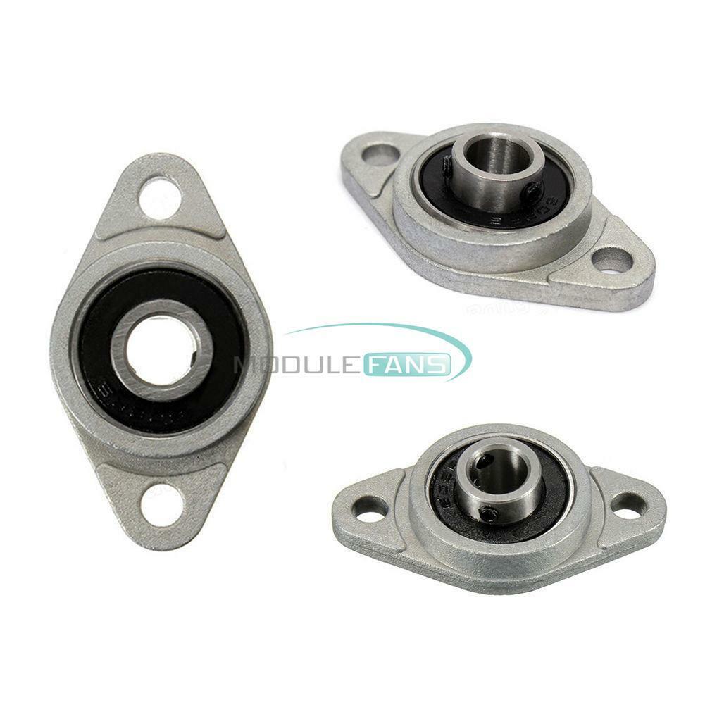 1 Pair New 8mm Bore Diameter KFL08 Pillow Block Bearing Flange Block Bearings