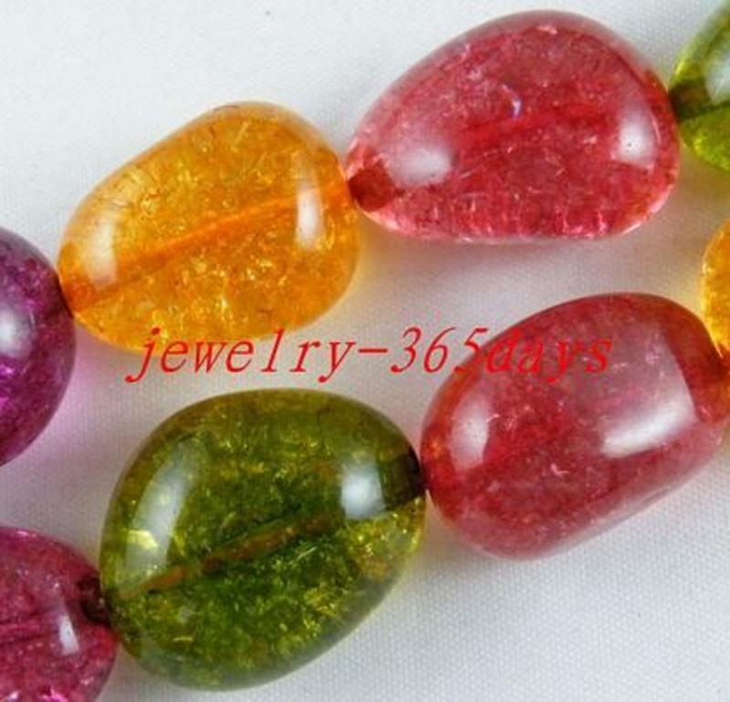 12pcs Loose Beads Stone Shapeless Spacers 23-24mm