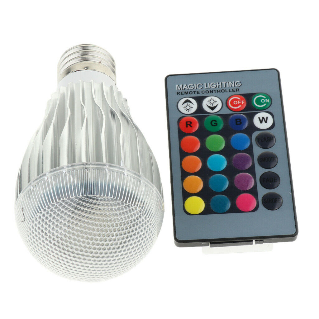 LED RGB Remote Control Bulb Color Changing RGB LED Bulbs  E27 10W