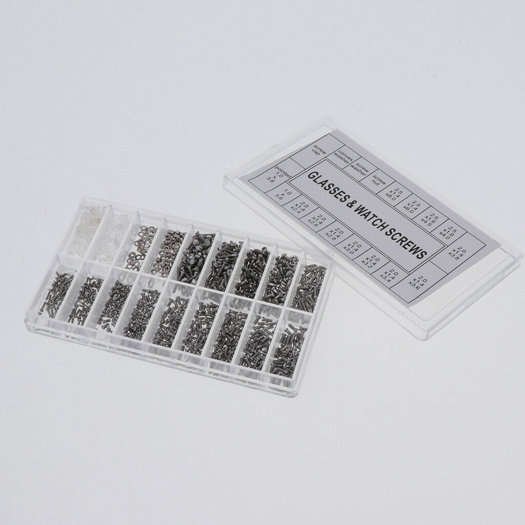 Eyeglasses Repair Kit 1000pcs  Glasses Screws \u0026 Nuts with Micro