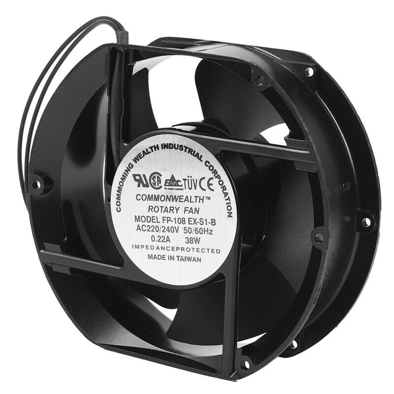 Axial Fan FP-108EX-S1-B 220V 38W Dual Bea Cooling Fan Oval 172X150X51mm M5P3P3