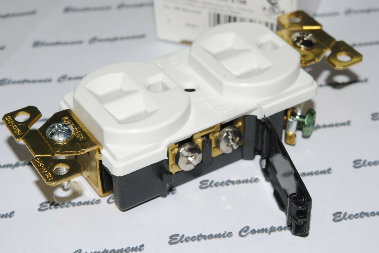 1pcs-COOPER WIRING AH5262W Premium Industrial Grade Duplex Receptacle 15A-125V