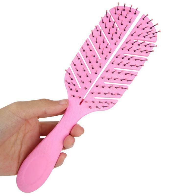 Paddle Hair Brushes Hollow Out Wet Dry Detangling Comb Scalp Massage Tool