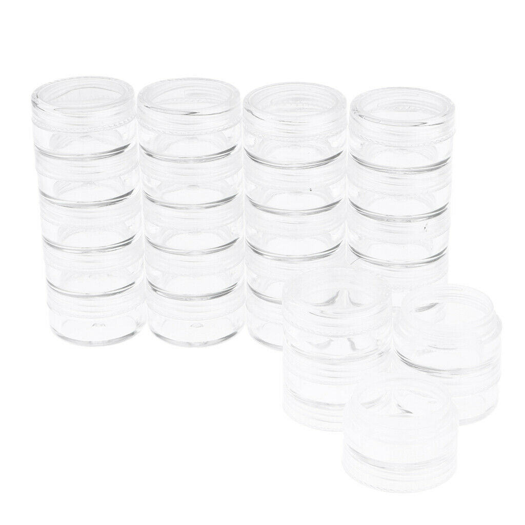 Plastic Storage Container Set Beads Storage Boxes & Transparent Bottles