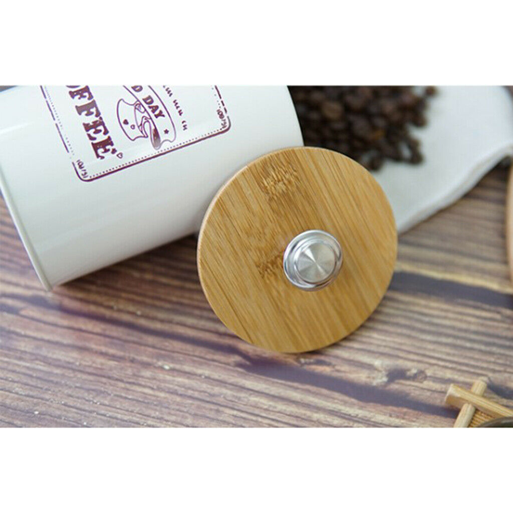 3x Tea Coffee Sugar Canister Kitchen Storage Pot Jar Metal Jar Container