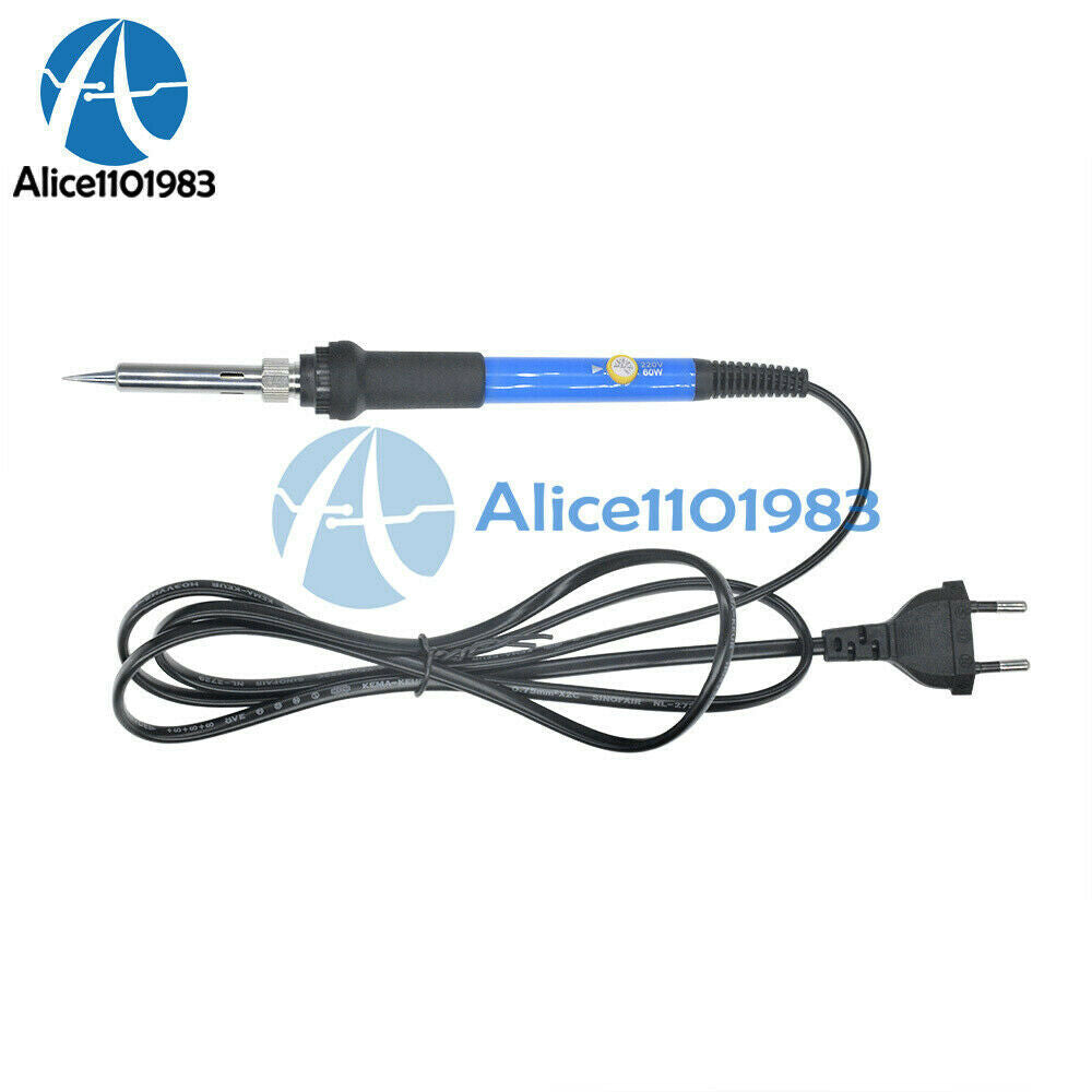 220V 60W Adjustable Temperature Welding Heat Pencil Soldering Iron Tool EU Plug