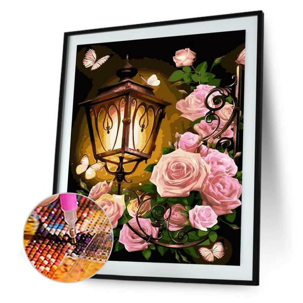 5D DIY Full Drill Diamond Painting Light Embroidery Mosaic Craft Kits Decor @