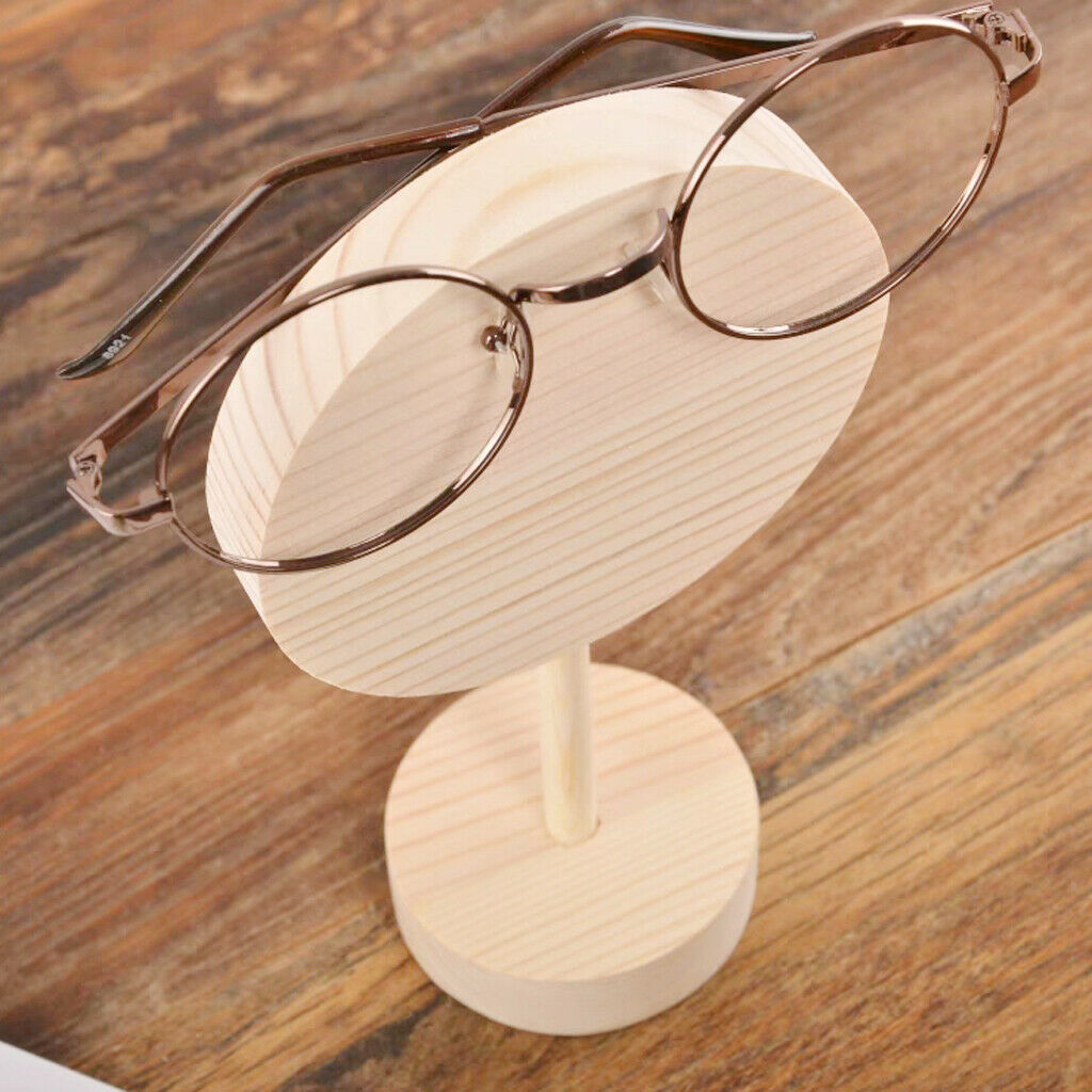 Natural Wood Eyeglass Desk Holder Home Desk Decoration DIY Craft Paint Board