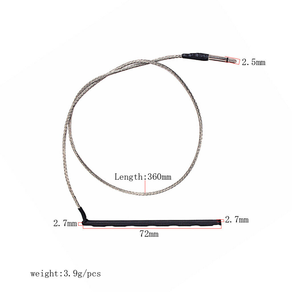 Copper 72mm Guitar Bridge Piezo Pickup Piezo Bridge Pickup Cable Parts
