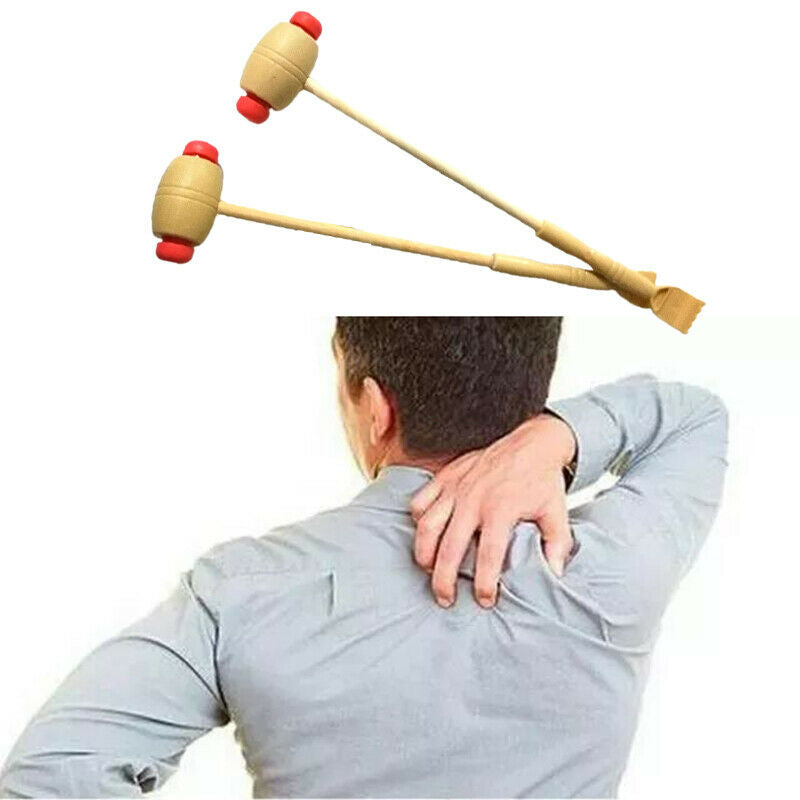 1xDurable Bamboo Massager Back Scratcher Wooden Body Roller Stick Backscr.l8