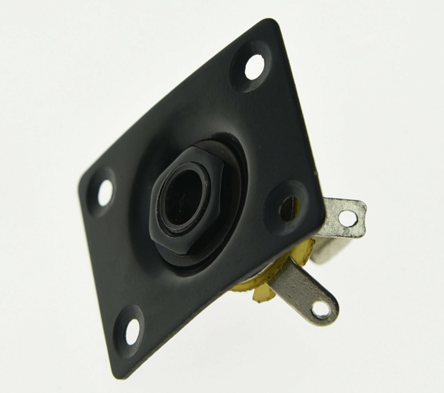 Black Electric Guitar Jack Plate Square Jack Socket