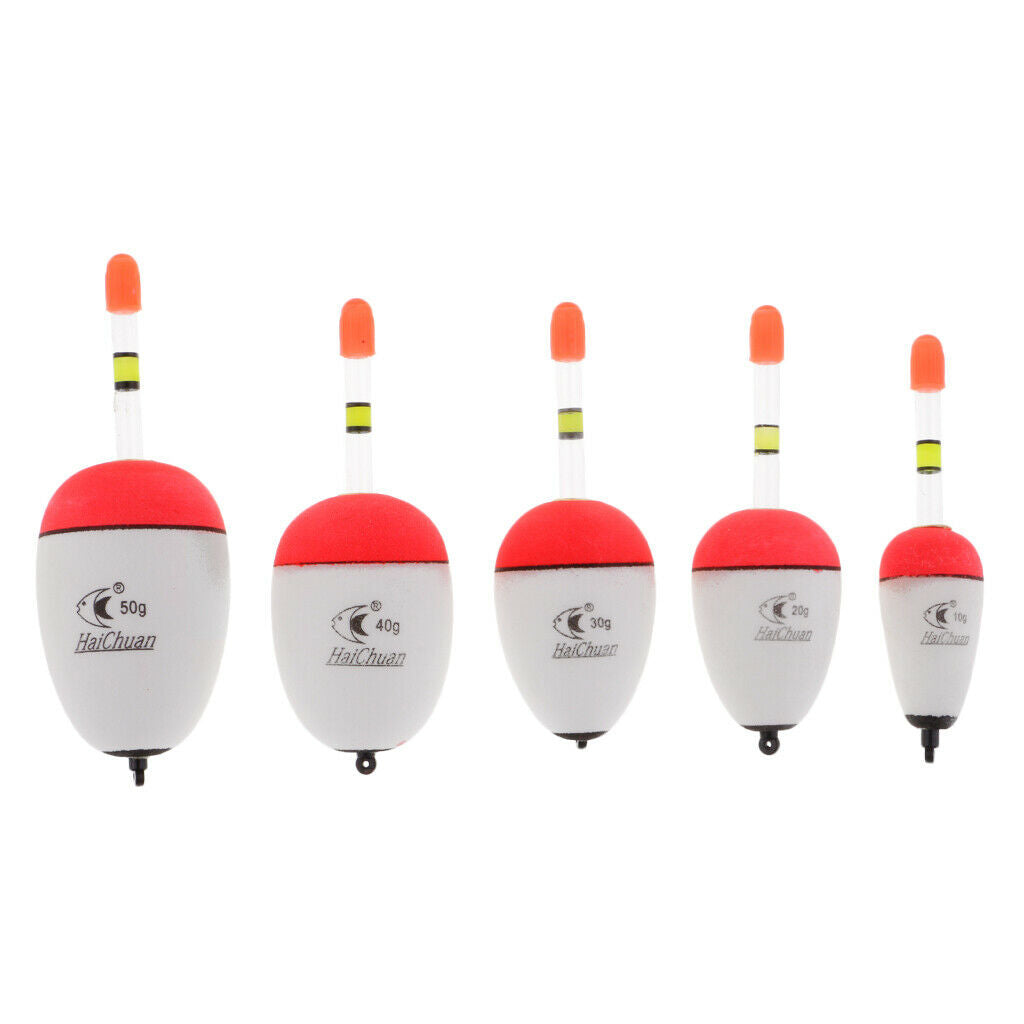 10x Eva Bobber Float Sea Rock Foam Night Fishing Support Glow Stick Insertion
