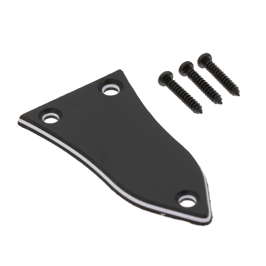 Durable ABS Truss Rod Cover Plates Screws Sets for   Guitar DIY Black